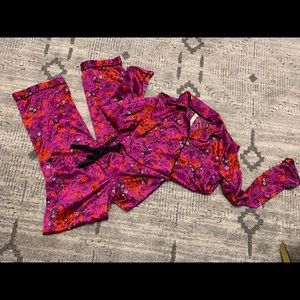 gilligan and o'malley pajama set purple Xs